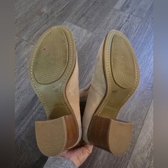 Sperry Marlow Tan Suede Gold Metallic Booties Ladies Size 6.5 - Picture 8 of 9